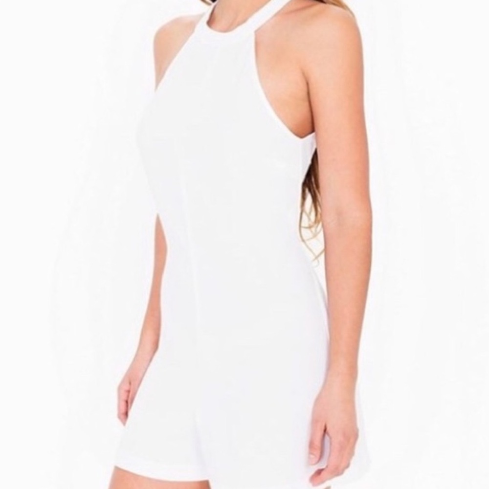 American Apparel White Crepe Romper